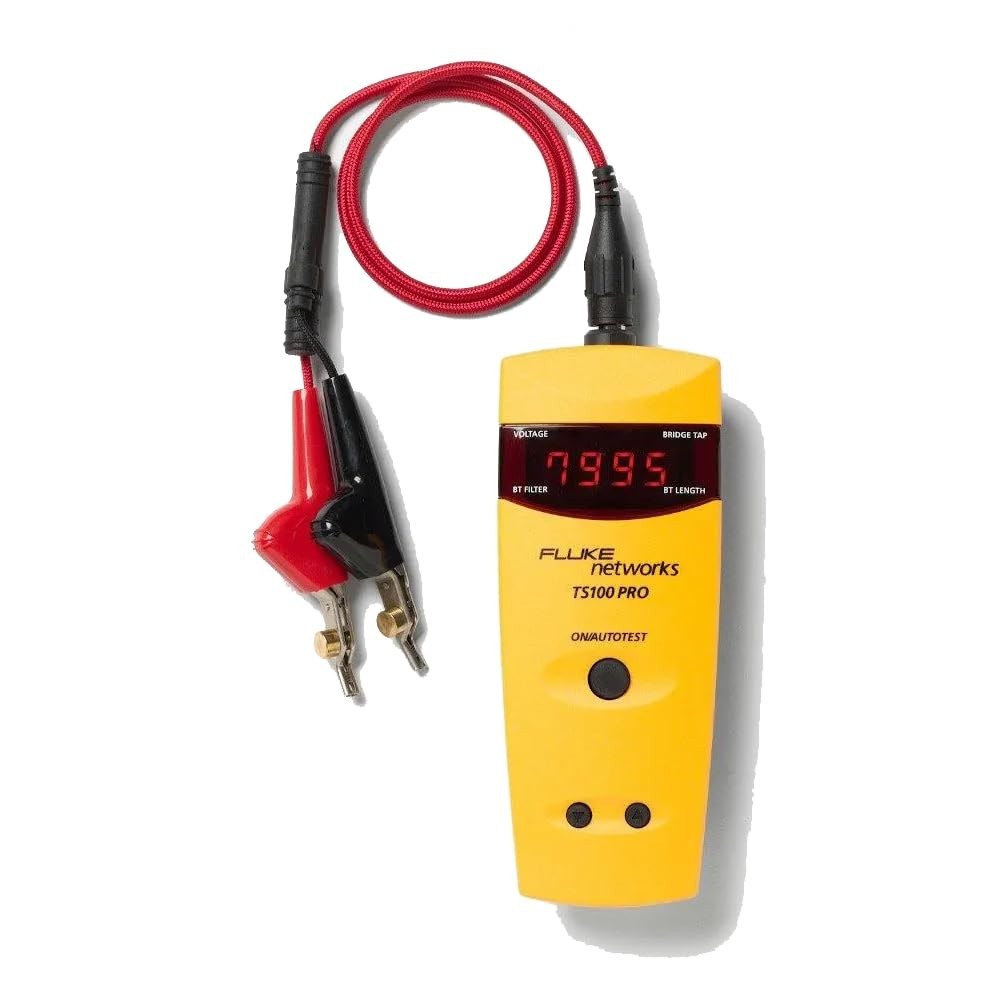 Fluke Networks TS100-PRO-BT-TDR Cable Fault Finder TDR Kit with Bridge Tap Detection | Wire & Cable Tester