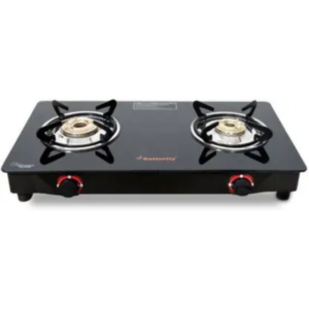 RADIANT (2 BURNER)(GLASS TOP)(L3690A00000) - GAS STOVE - BUTTERFLY - 19211
