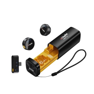 Digitek (DWM-124 2-in-1) Wireless Microphone System for iPhone 15+ Above & Type-C Android, 80m Range, Noise Reduction & Echo Modes, for Creators & Vloggers