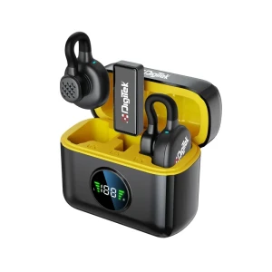 Digitek® (DWM 119) 2-in-1 Wireless Microphone, Mic with 30m Range, 6Hr Battery, Noise Cancellation & Power Indicator, for iPhone & Android Smartphones, Ideal for Vlogging Live Streaming & Interviews