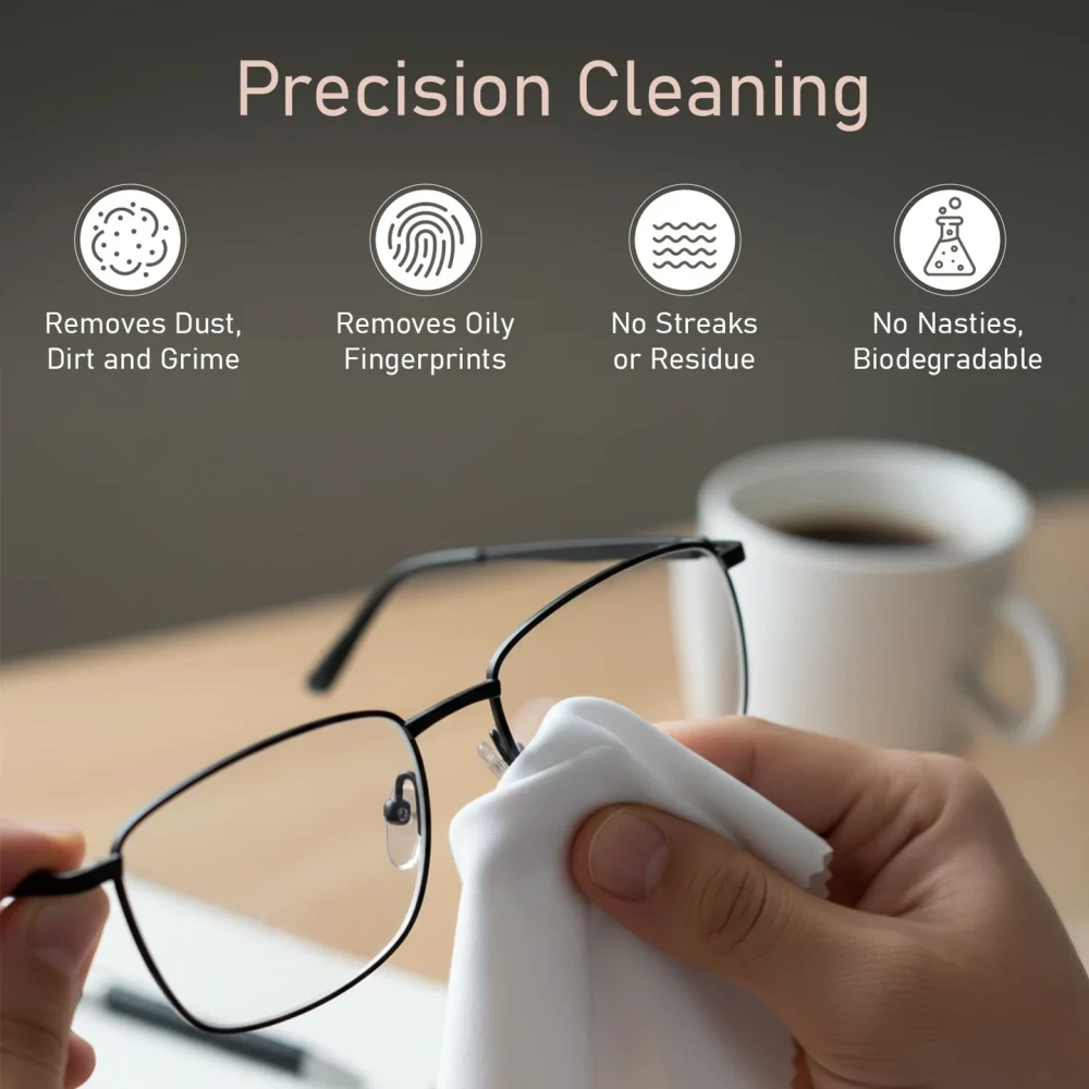 Portronics Prysta Microfiber Cleaning Cloth with Easy Spray Application, Antibacterial Cleaning Solution, Multi-Surface Cleaner for Screens, Electronics, Glass, Appliances & Home Use