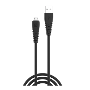 Portronics Konnect Core USB to Micro USB Cable 3.0A, 1 Meter Fast Charging & Data Sync Cable, Compatible with Smartphones, Tablets & Micro USB Devices – (Black)