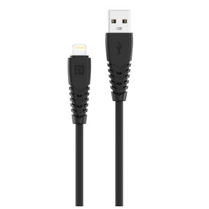 Portronics Konnect Core USB to 8-Pin Cable 1 Meter, 3A Fast Charging & Data Sync Cable for Smartphones, iPhone & 8-Pin Devices – (Black)