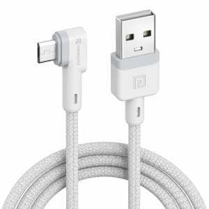 Portronics Konnect L 1.2 Meter Micro USB Cable, 3A Fast Charging & Data Sync Cable for Android Smartphones, Tablets & Other Micro USB Devices – (White)