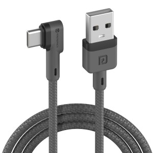Portronics Konnect L Type-C Fast Charging Cable 1.2 Meter, 3A Charge & Sync USB Type-C Cable for Smartphones, Tablets & Other Type-C Devices – (Grey)