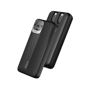 FINGERS PowerPump-P65 20000mAh Power Bank 65W PD Fast Charging with Built-in Cables