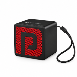 Portronics Nugget 3W Mini Pocket Bluetooth Speaker with Upto 4 Hours Playtime, HD Sound, Bluetooth 5.4V, Mini Speaker, Strong Lanyard, Light Weight, Type C Fast Charging - (Black)