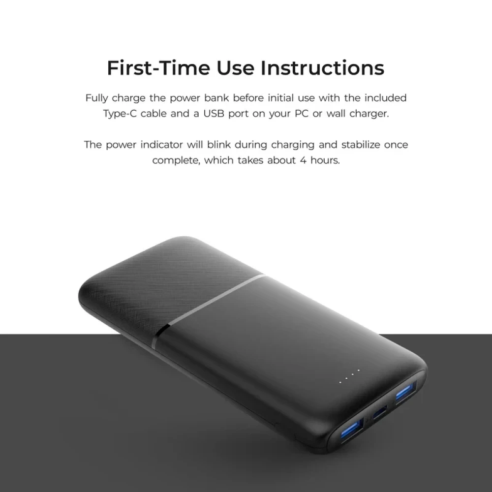 Digitek® (DPB 10000 PD QC) High Capacity Superfast Power Bank with 22.5 Watt PD/QC charging with Type C Port (10000 mAh)
