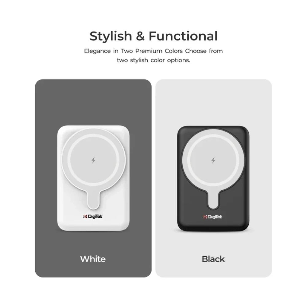 Digitek® (DPB 5000 MS) Superfast 15W Wireless Power Bank with 20 Watt PD charging with Type C Port