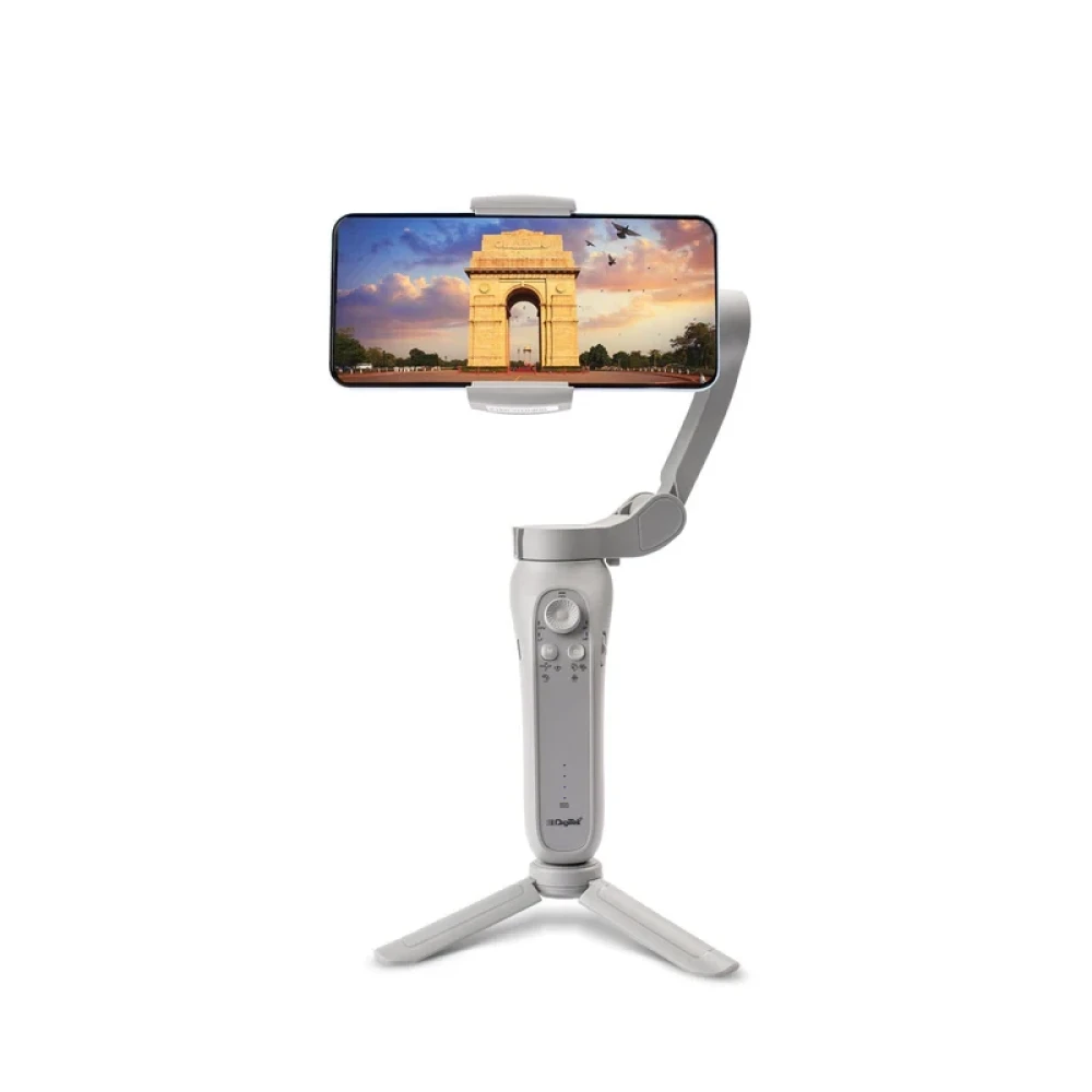 Digitek® (DSG 007F) 3 Axis Handheld Steady Gimbal PTZ Camera Mount for All Smart Phones with Face & Object Tracking Motion, Various Time Lapse Features