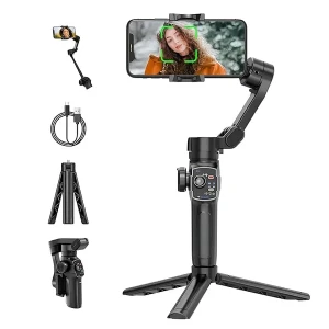 Digitek (DSG 009F) 3-Axis Foldable Smartphone Gimbal with Built-in Extendable Telescopic Rod