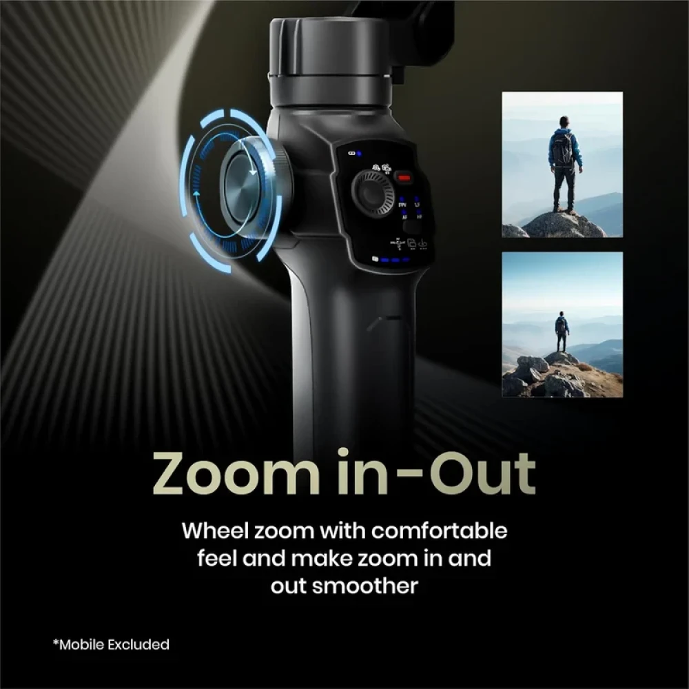 Digitek (DSG 009F) 3-Axis Foldable Smartphone Gimbal with Built-in Extendable Telescopic Rod