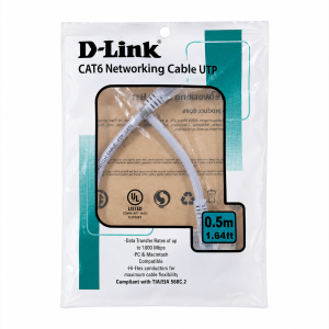 D-Link NCB-C6UGRYR1-0.5 Cat6 UTP Patch Cord, 0.5 Meter Ethernet Network Cable for High-Speed LAN Connectivity – (Gray)