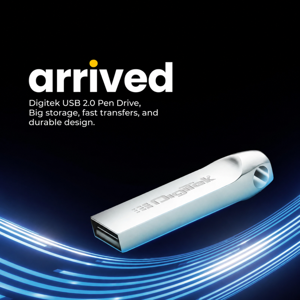 Digitek® USB 2.0 U Disk Flash Drive, High Speed Read & Write Pen Drive, Magnetic, X-Ray & Temperature Resistant, Compatible with Windows & Mac OS.