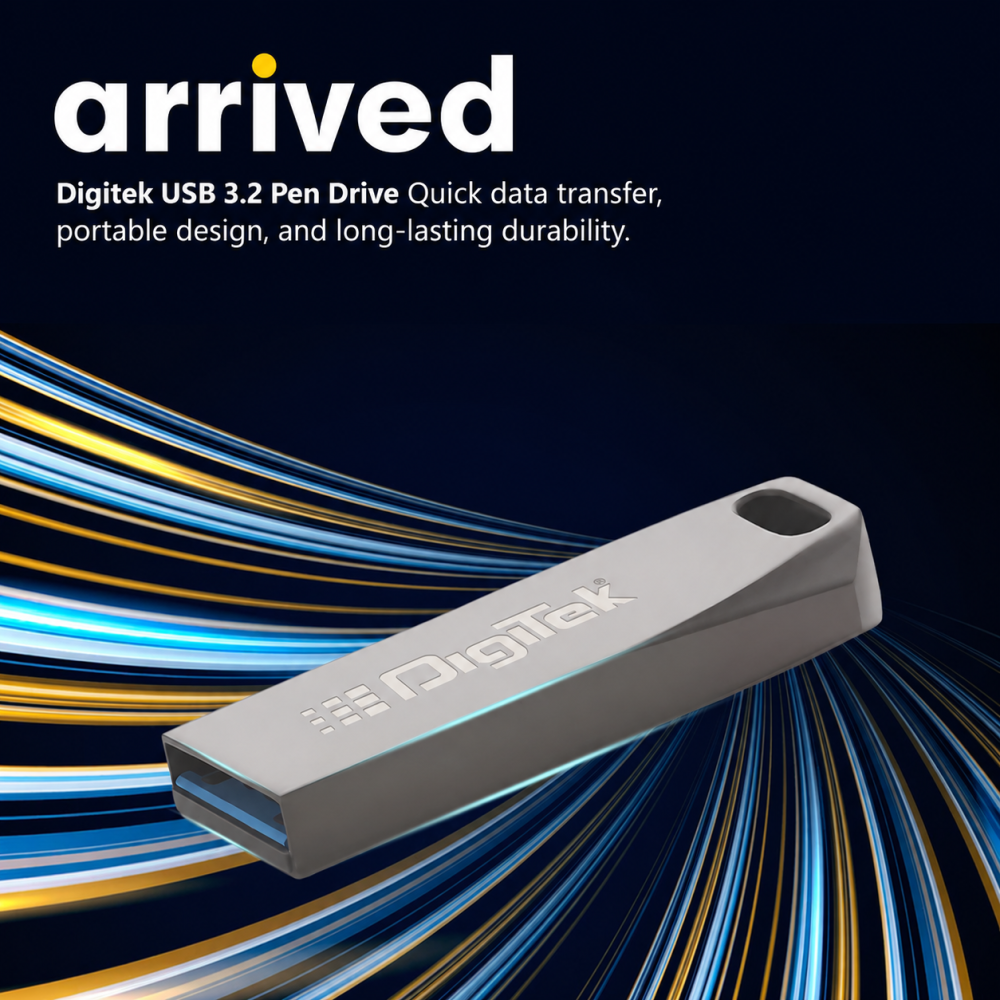 Digitek® USB 3.2 Flash Drive, High Speed Read & Write, Pen Drive, Magnetic, X-Ray & Temperature Resistant | Compatible with Windows & Mac OS