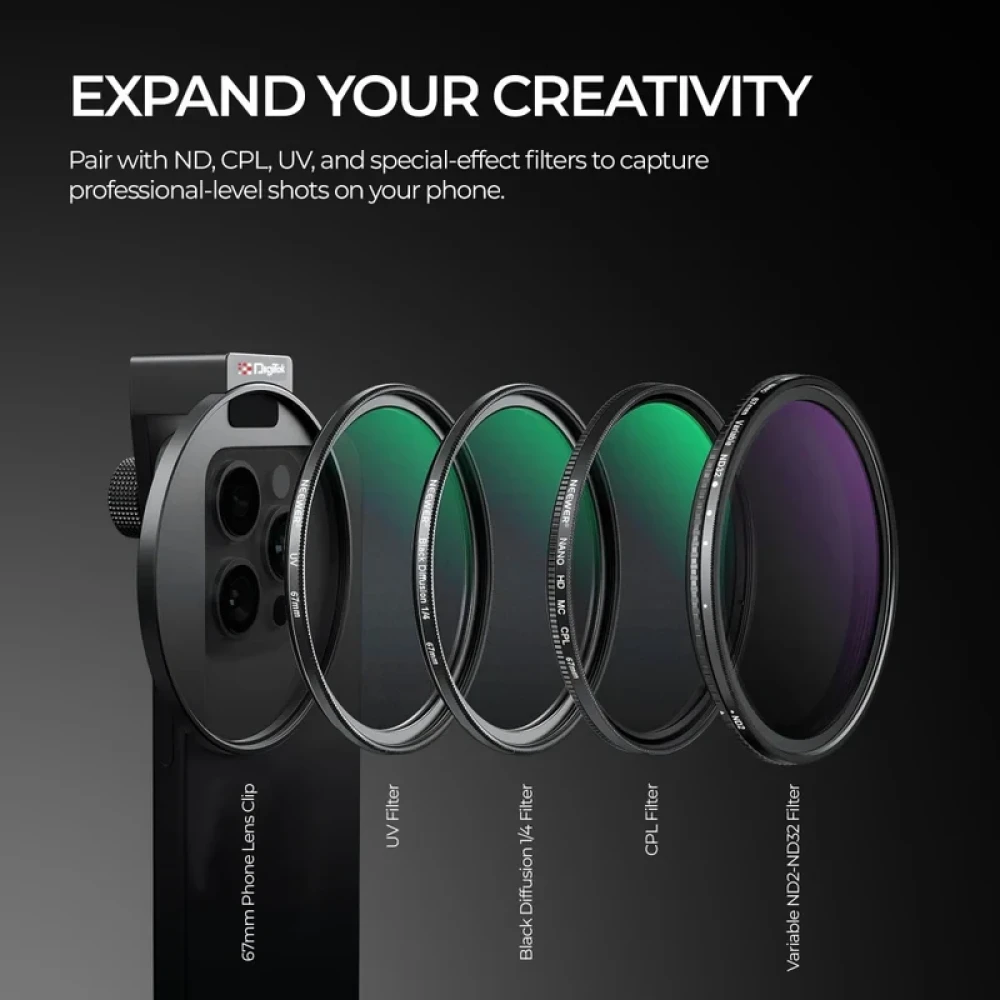 Digitek® Threaded Lens Filter Clip DLFC 67