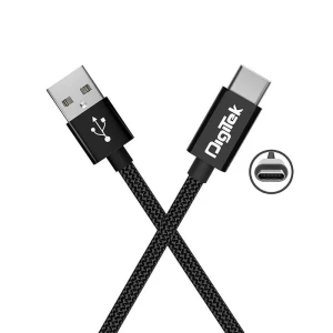 Digitek® (DC 1M MU NB BKL) Platinum Nylon Braided Rapid Charge & Data Sync Micro USB Cable ,1 Metre, Black