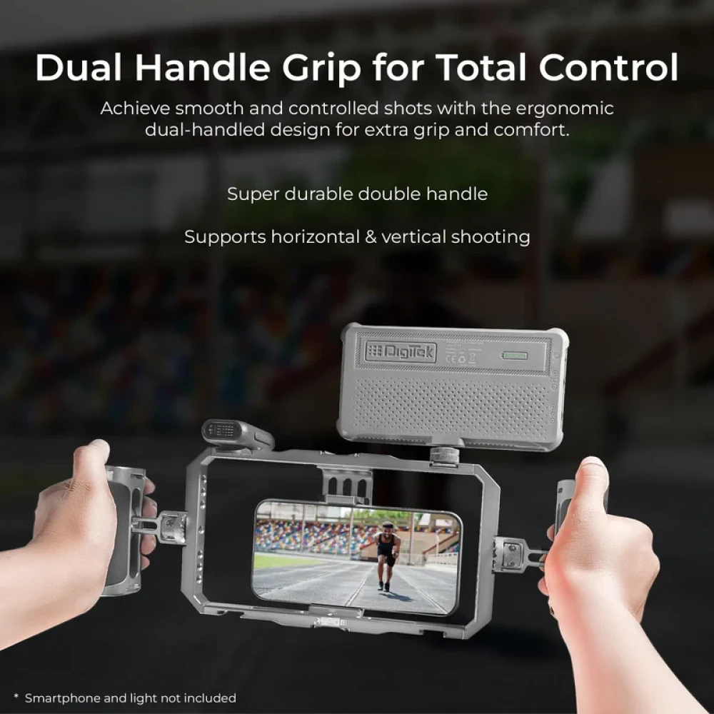 Digitek® (DSC 001) Aluminium Alloy Universal Type Smartphone Phone Rabbit Cage Video Stabilizer Grip Tripod Mount for Video Maker Videographer