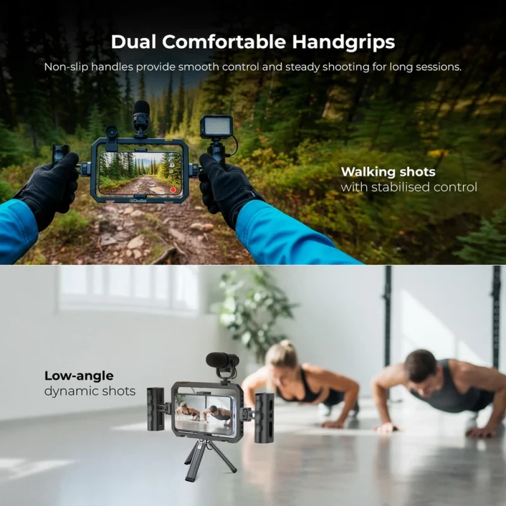 Digitek® (DSC 002) Handheld Aluminum Alloy Universal Smartphone Cage Video Rig for Vloggers