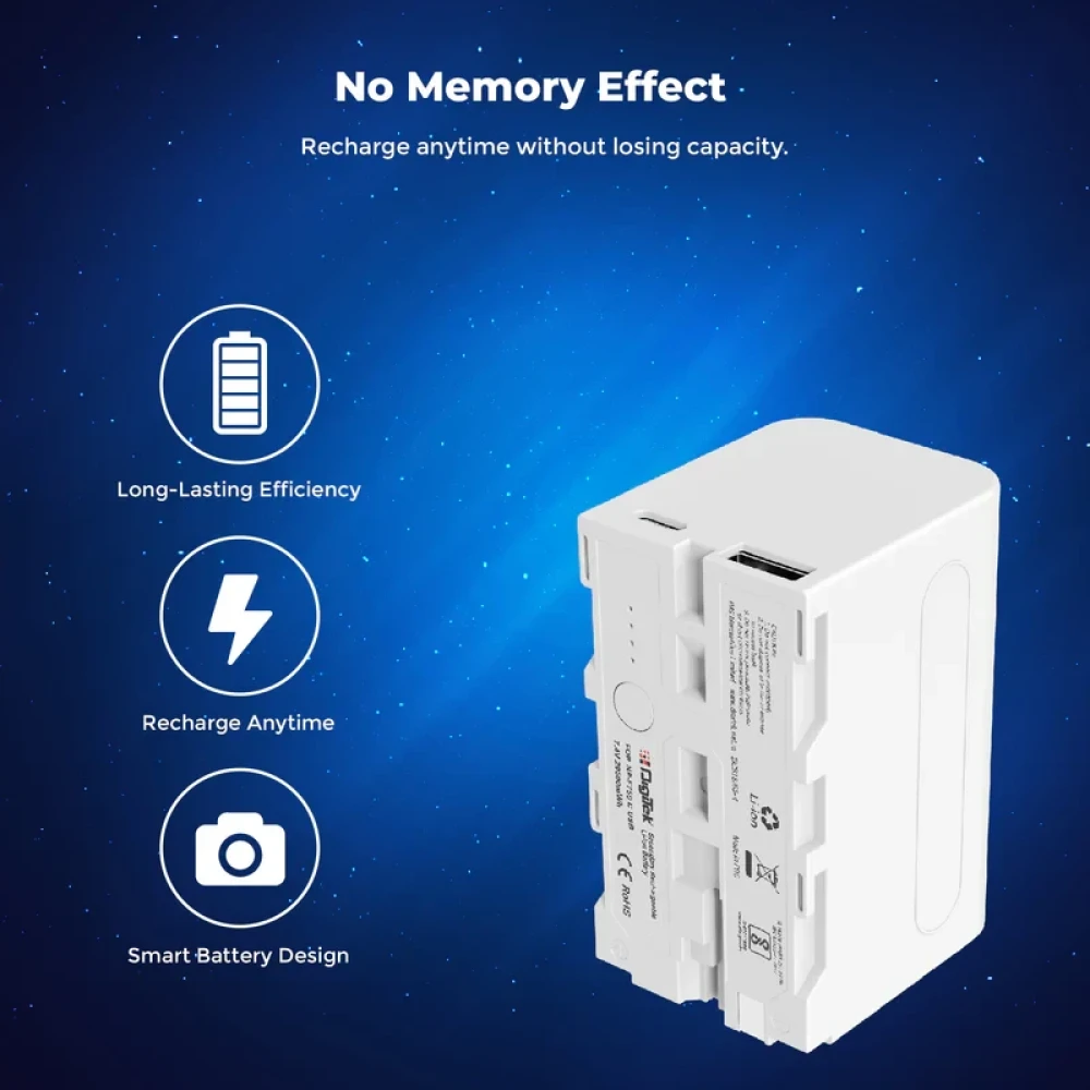 Digitek® for Sony NP-F750C/ NP-F770 Type-C Camera Battery 7.4V.