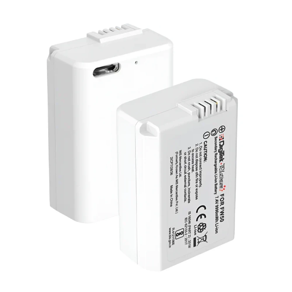 Digitek® Platinum NP FW50 C Combo 2100mAh Li-ion Camera Battery for Sony