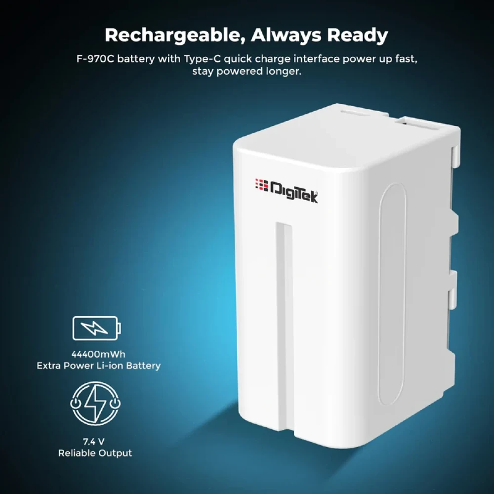 Digitek®(NP F970 C USB) 12000mAh Li-ion Rechargeable Battery for Sony