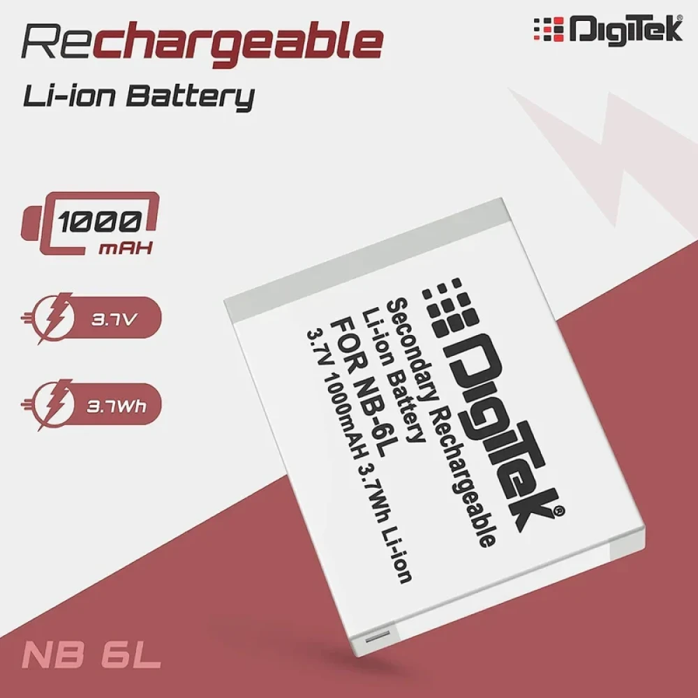 Digitek® (NB-6L) Lithium-ion Rechargeable for Canon DSLR Camera Battery