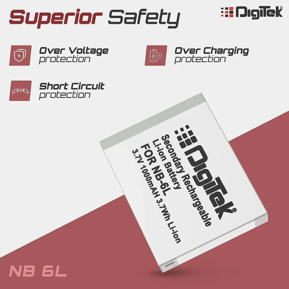 Digitek® (NB-6L) Lithium-ion Rechargeable for Canon DSLR Camera Battery