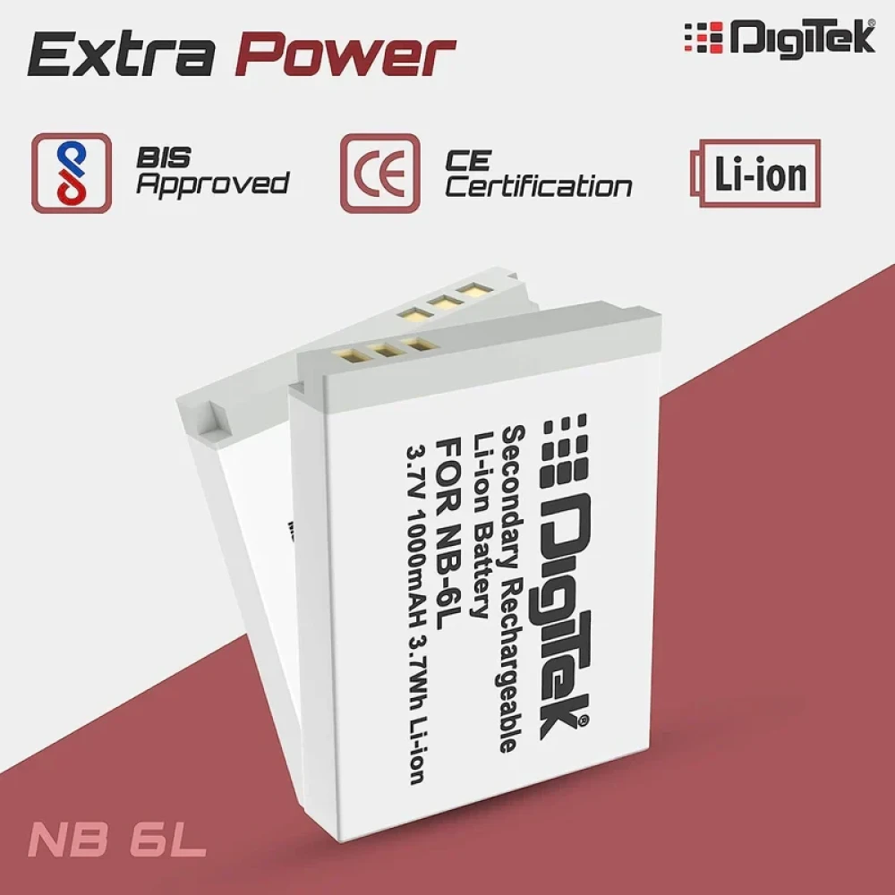 Digitek® (NB-6L) Lithium-ion Rechargeable for Canon DSLR Camera Battery