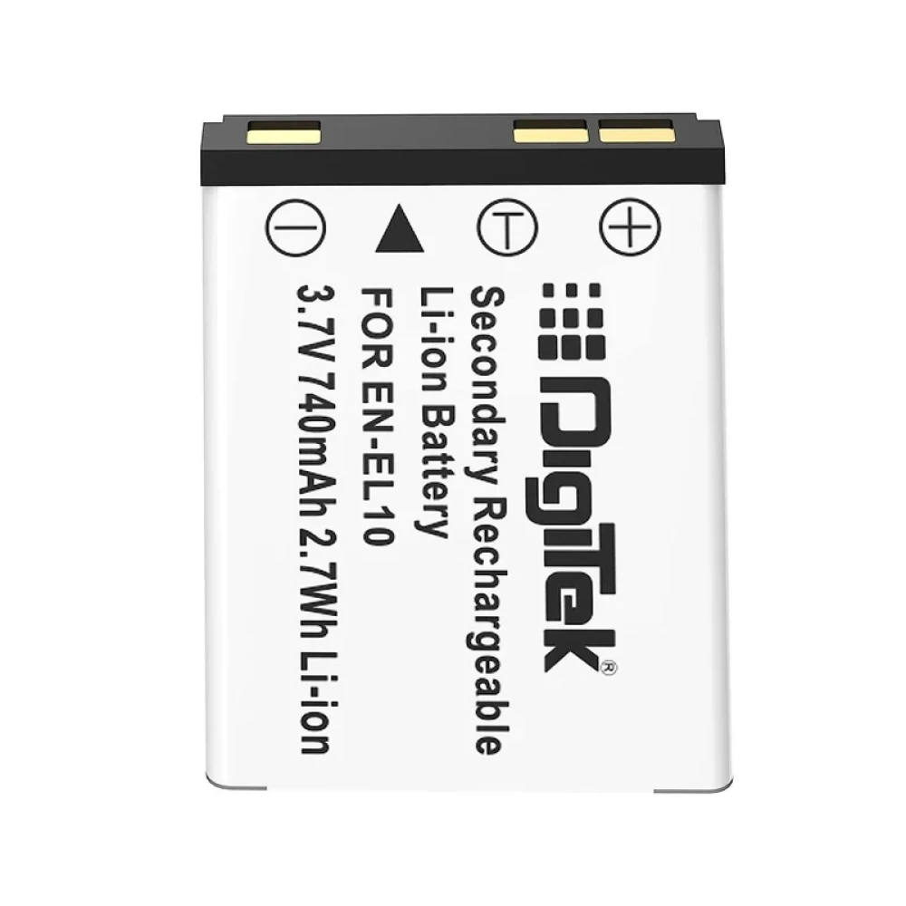 Digitek® (EN-EL10) 740mAh Li-ion Rechargeable Battery for Nikon Cameras