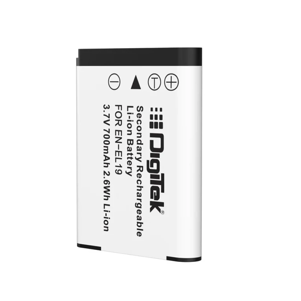Digitek® (EN-EL19) 700 mAh ENEL 19 Rechargeable Lithium Ion Battery for Nikon Camera (Black)