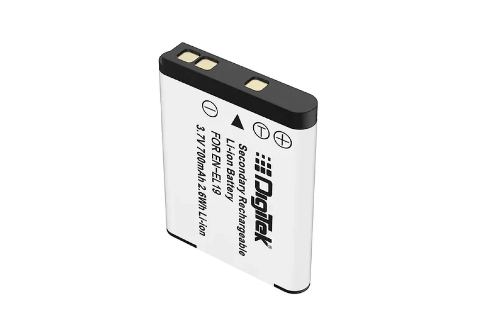 Digitek® (EN-EL19) 700 mAh ENEL 19 Rechargeable Lithium Ion Battery for Nikon Camera (Black)