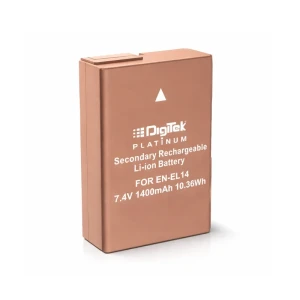 Digitek® (EN-EL14 Platinum) 1400mAh Rechargeable Battery for Nikon DSLR & COOLPIX Cameras | Compatible with D3100, D3200, D3300, D3400, D3500, D5100, D5200, D5300, D5500, D5600, P7000, P7100,