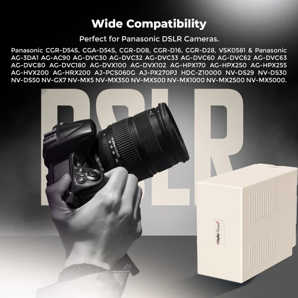 Digitek® (D54S C) 44400mWh Li-ion Video Camera & Camcorder Battery for Panasonic
