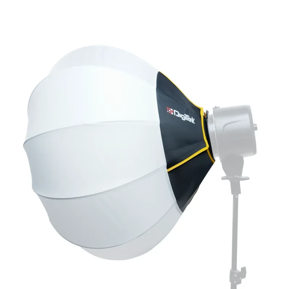 Digitek® (DLSF 65) Rounded 65cm Lantern Softbox with Bowens Mount, 270° Omni-Directional, Light Quick Setup, Click Lock Design, Optional Skirts Fabric and Metal Build