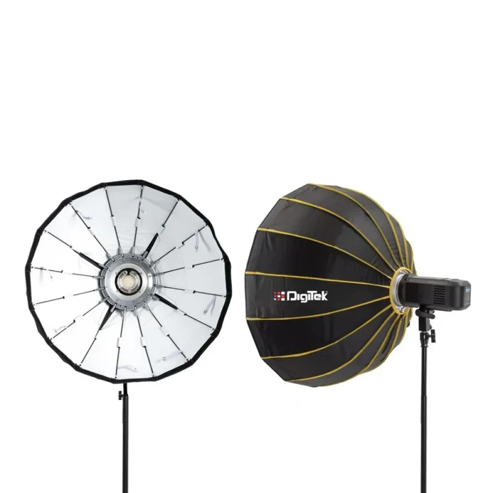 Digitek® DBDS 65W 65cm Beauty Dish Softbox (White), Collapsible, Transportable, Lightweight Bowen Mount for Photography & Studio Lighting with Removable Diffuser