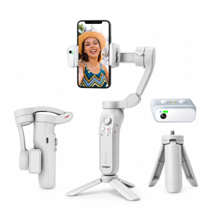 DIGITEK® (DSG 007F AI) 3-Axis Smartphone Gimbal - Foldable Handheld Vlogging Stabilizer with AI Tracking Feature & 4 Creative Operation Modes for Android & iOS.