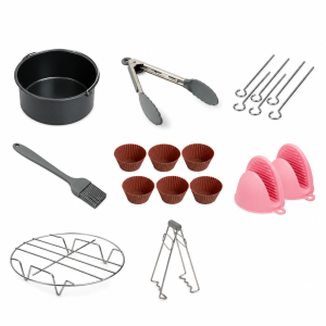 Philips Airfryer All Purpose Kit Large Size Accessory HD9850/01 | Baking, Grilling & Skewer Set for Philips Air Fryers