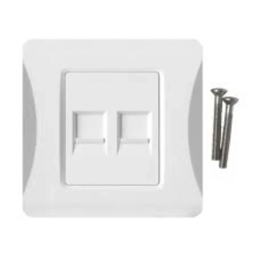 CommScope 2225214-1 NETCONNECT Faceplate Kit UK Style, 4-Port, Shuttered, White