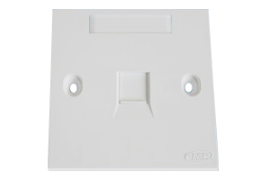CommScope 235001-1 NETCONNECT Faceplate Kit, 1-Gang, 1-Port, Shuttered, Signal White