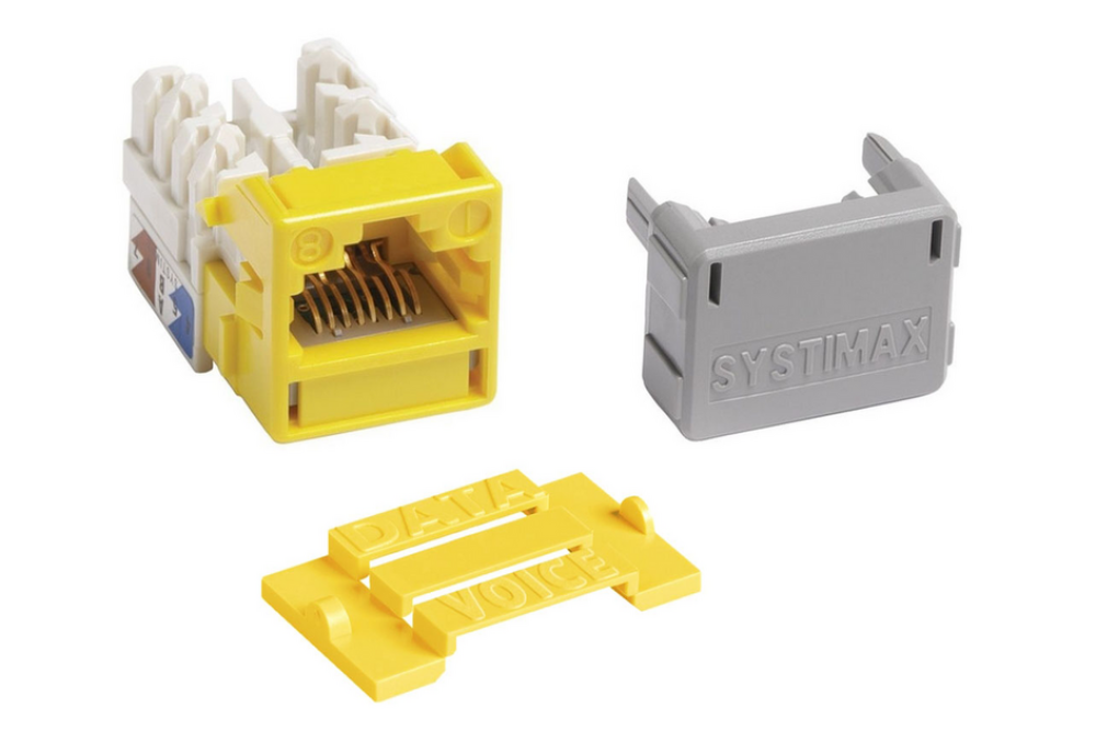 CommScope SYSTIMAX MGS400-123 Cat6 UTP Keystone Jack Information Outlet Yellow – Part No. 700206691