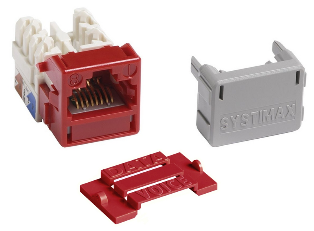 CommScope SYSTIMAX MGS400-317 Cat6 UTP Keystone Jack Information Outlet Red – Part No. 700206741