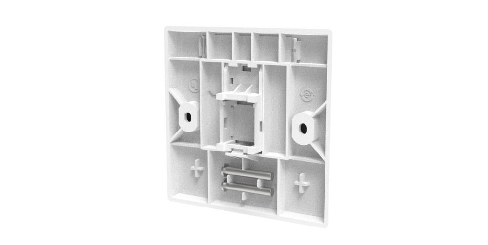 CommScope 760249249 FPS-BS-1P-W Universal Faceplate Kit | 1-Port British Standard Shuttered Faceplate | Pro White | Compatible with KJ, M & SL Series Outlets