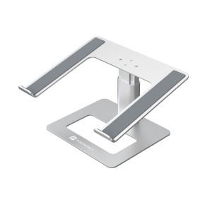 Portronics My Buddy K5 Portable Laptop Tabletop Stand with Aluminium Frame, Adjustable Height, Compatible with All Laptops (Silver)