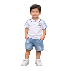 Indhrani Cotton Kids Clothes for Boys with Printed T-Shirt & Shorts | Comfortable Baby Boy Dress for Playtime & Outings | Soft Kids Dress Boy Outfit Designed for Style