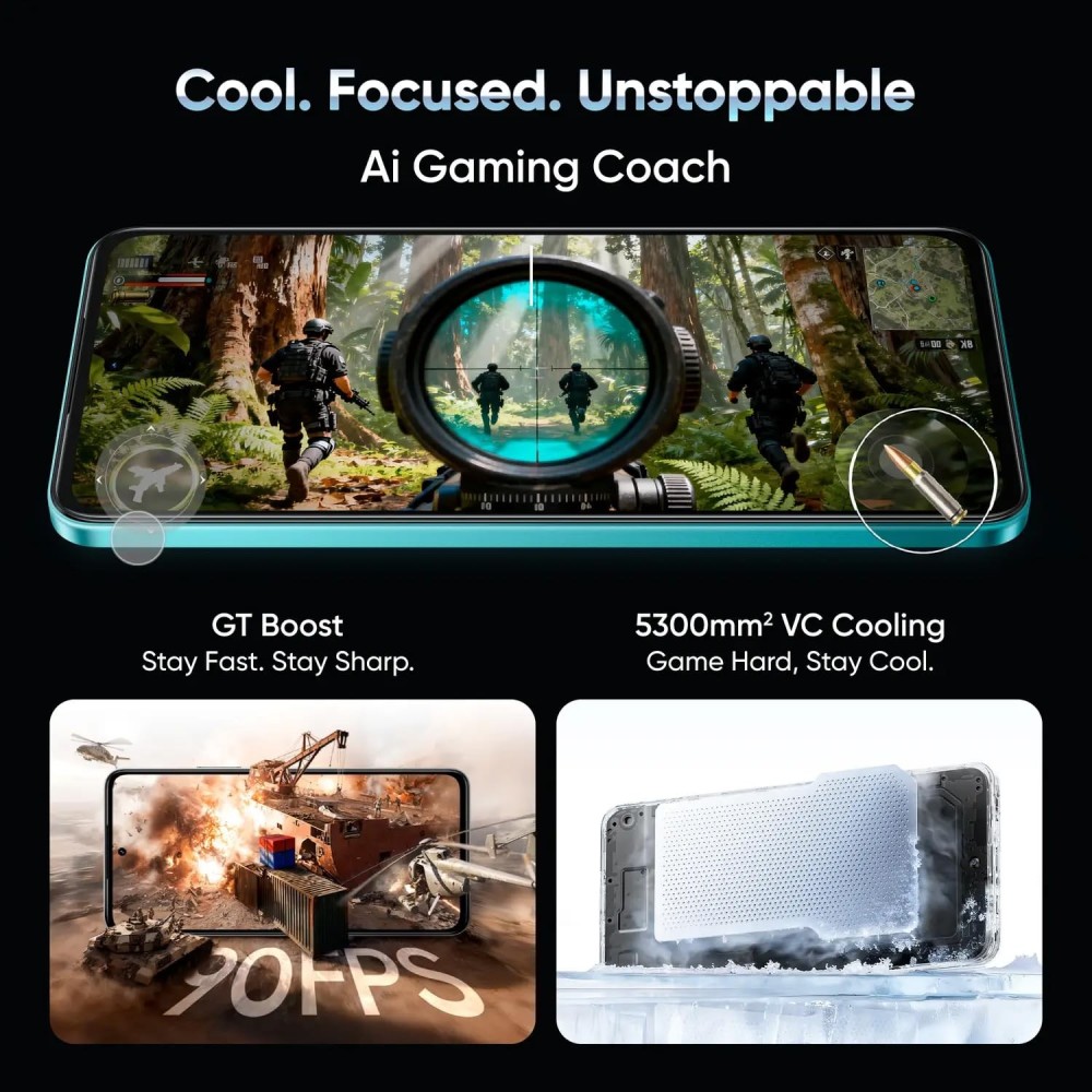 realme P4X Smartphone 6.72 inch 144Hz Display 7000mAh Titan Bettery 45W Fast Charge 6GB RAM 128GB ROM Dimensity 7400 Ultra 5G Chipset IP64 Waterproof Dual SIM