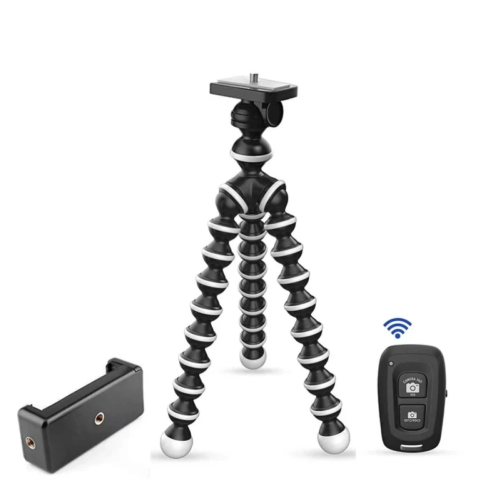 Digitek (DTR 260 GT) Gorilla Tripod/Mini 33 CM (13 Inch) Tripod for Mobile Phone with Phone Mount & Remote, Flexible Gorilla Stand for Point and Shoot & Action Cameras