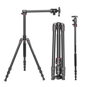 Digitek (DTR 520 BH) 152CM Foldable Aluminum Tripod Cum Monopod with Swivel Pan Head, 4 Section Adjustment, 7kg Max Load, Max Operating Height: 4.95Ft, Compatible with DSLR Camera, Dv Video C