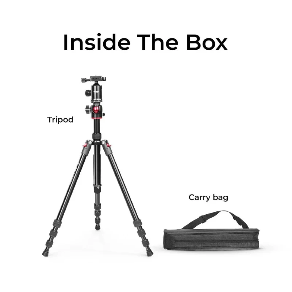 Digitek (DTR 520 BH) 152CM Foldable Aluminum Tripod Cum Monopod with Swivel Pan Head, 4 Section Adjustment, 7kg Max Load, Max Operating Height: 4.95Ft, Compatible with DSLR Camera, Dv Video C