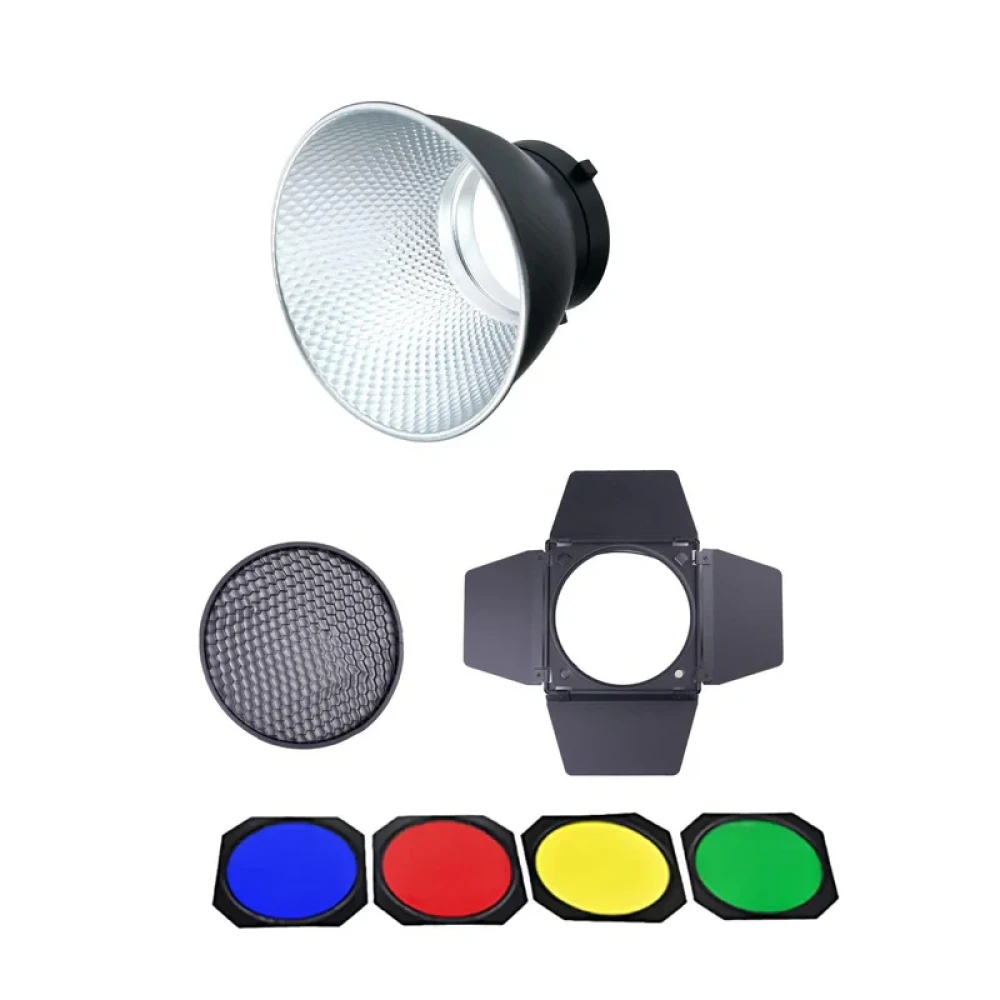 Digitek® (DBR 055) Bowens Reflector with Barndoor Combo Universally Compatible with All Flash Speedlites
